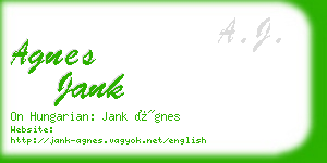 agnes jank business card